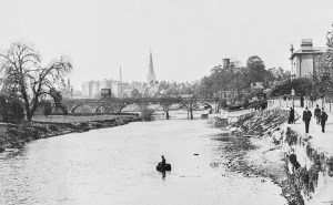 Shrewsbury Railway Viaduct, from Castlefields
